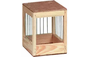 Träholk med galler