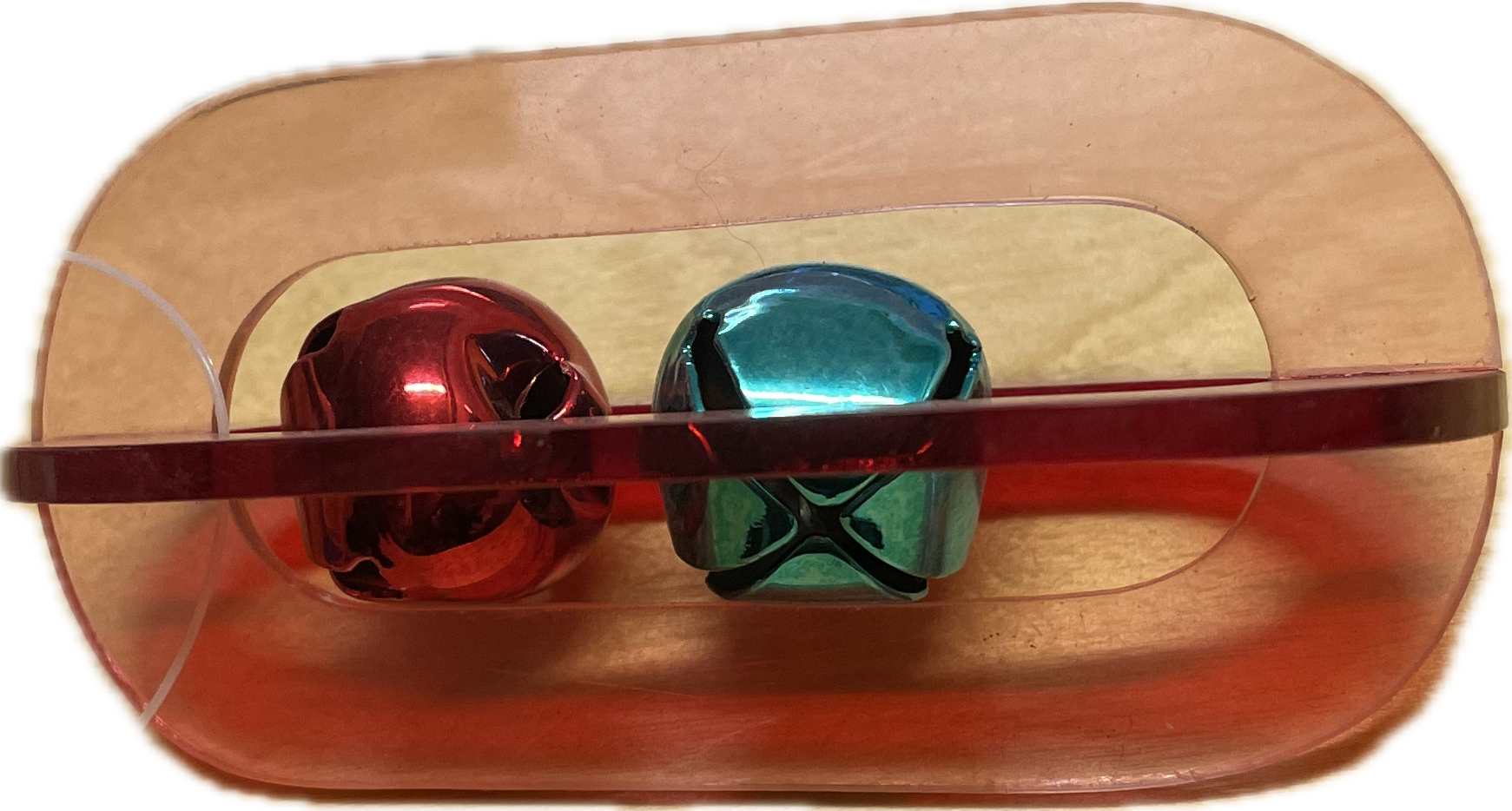 Akrylleksak med bjällra för småfåglar