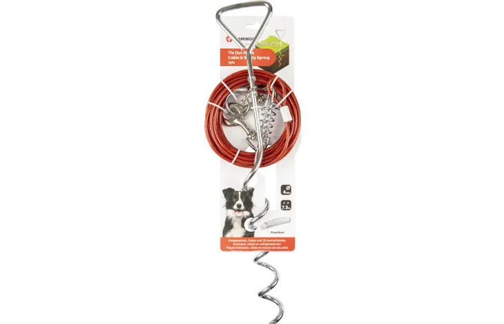 Paket med jordankare eller jordskruv med vajer till hundar