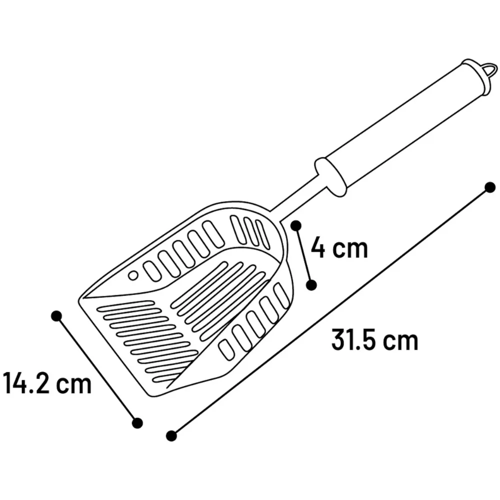 Kattspade i rostfritt stål