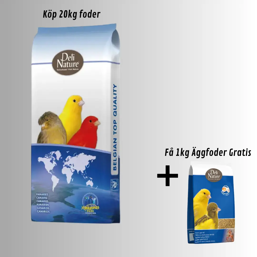 55 - Kanarieblandning Supreme 20kg + Gratis Äggfoder