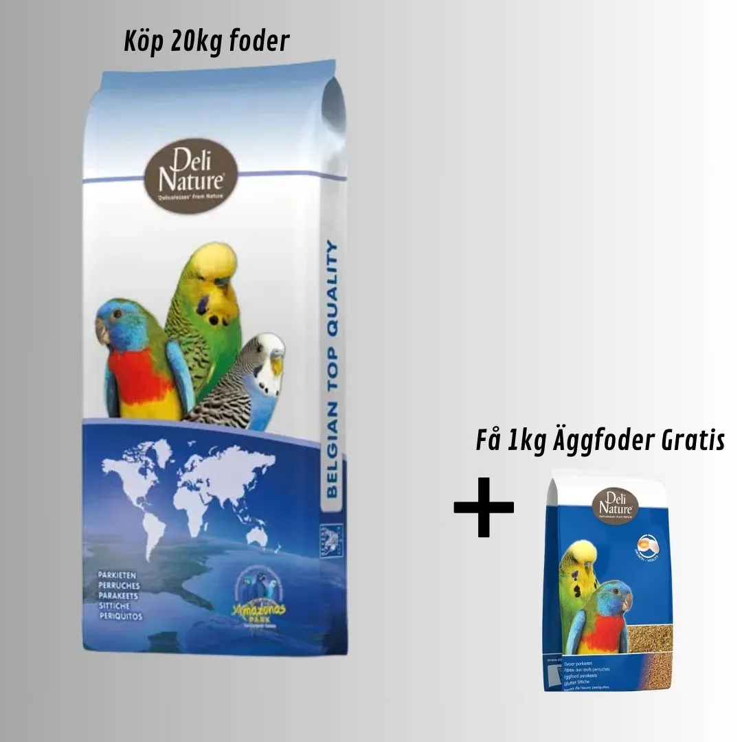 66 – Undulatblandning Super 20kg + Gratis Äggfoder