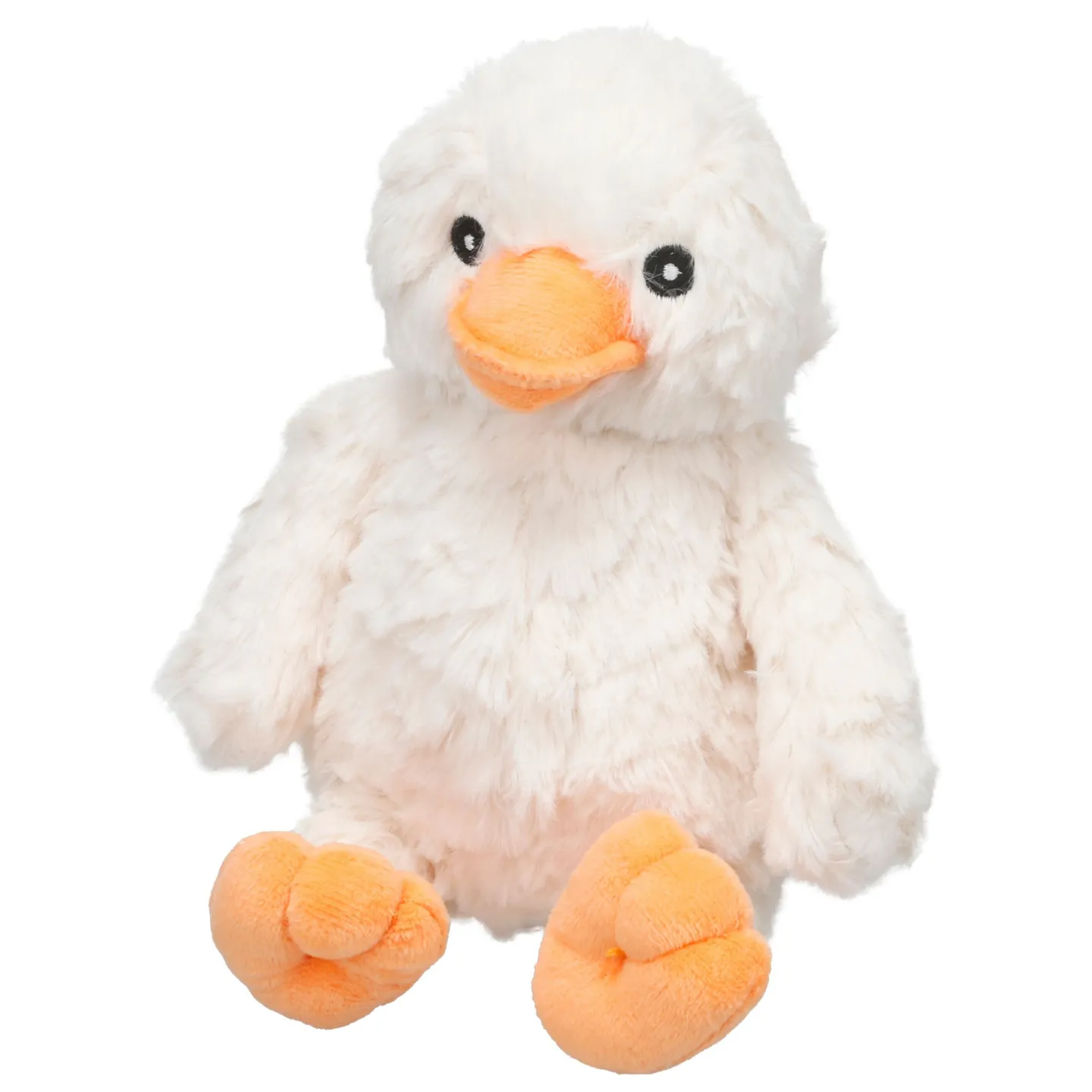 Hundleksak Vit Anka i Plysch 24 cm