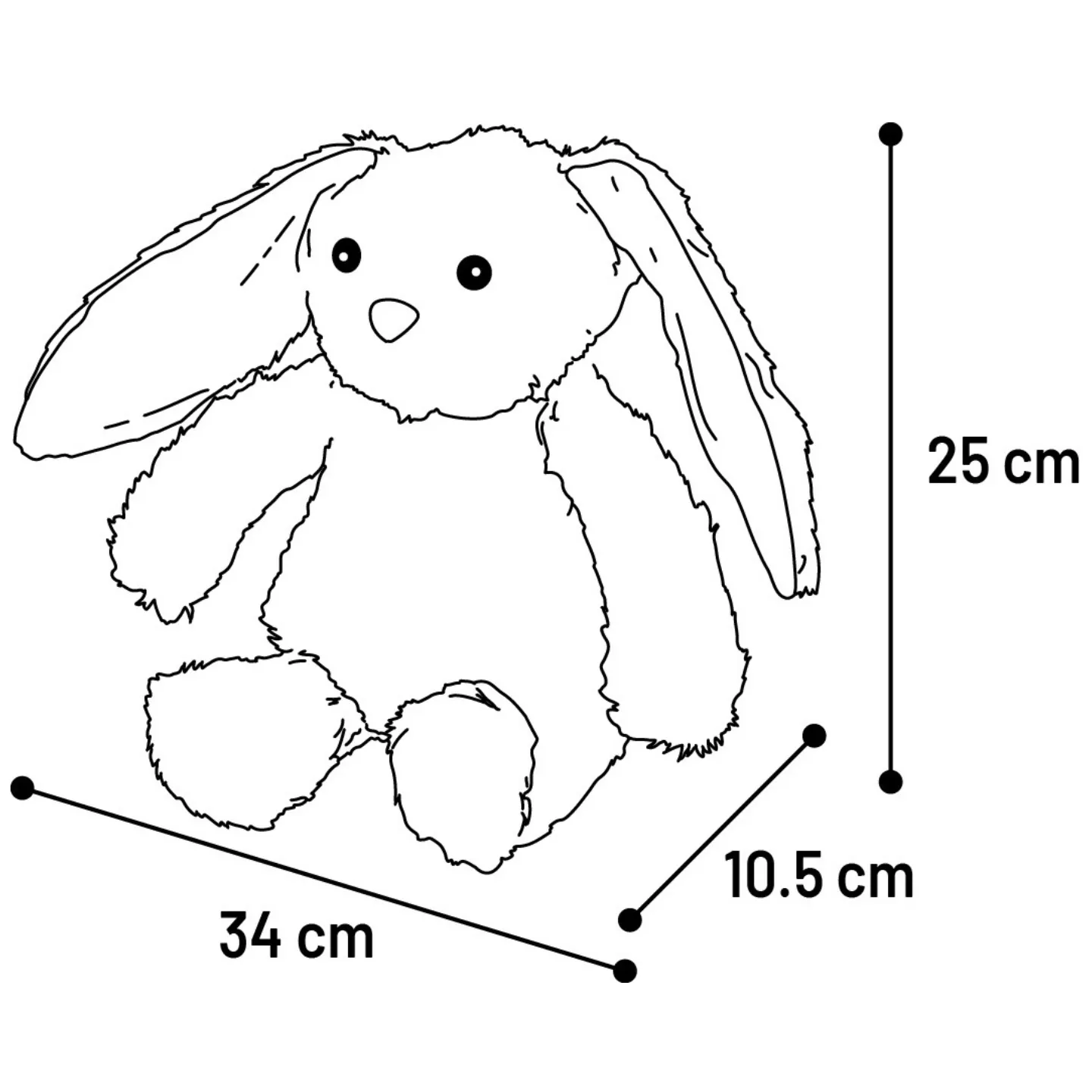 Hundleksak Lila Kanin i Plysch 25 cm