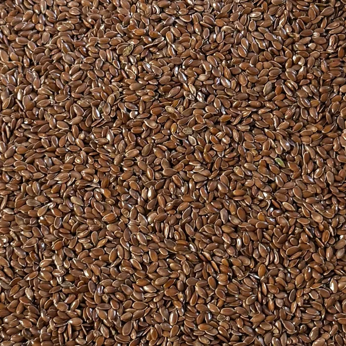 Linfrö som innehåller högt kostfiber och mycket Omega 3 fetter. Fina röda fröer som är små i storleken.