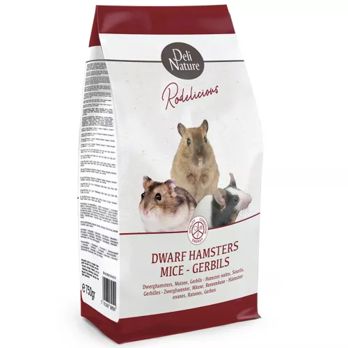 Rodelicious dvärghamstrar, möss och gerbiler 0,75 kg