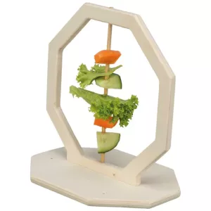 Grönsaksställ i trä för fåglar och smådjur