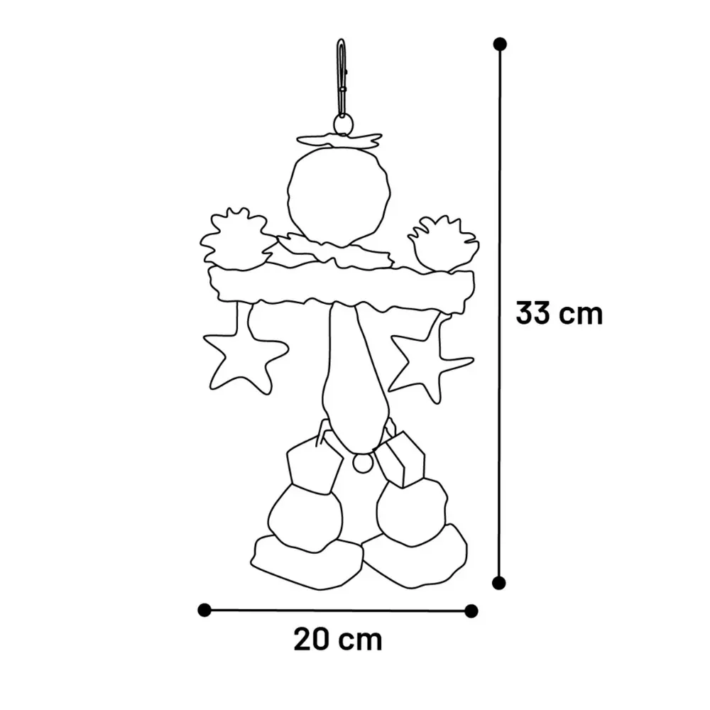 Hängleksak Kiko 33 cm med kokos och spiral