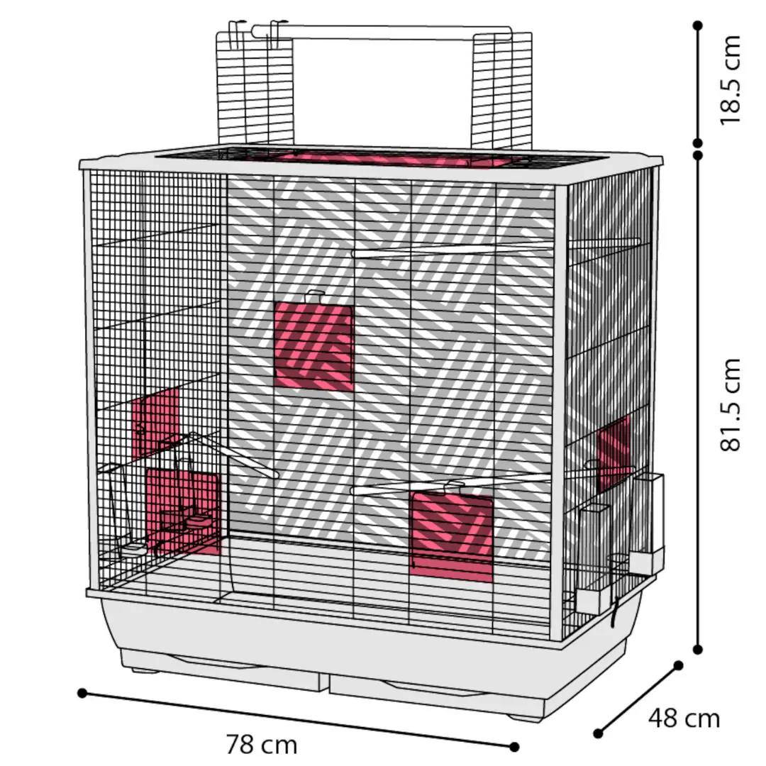 Fågelbur Siri Kopparfärgad 78 cm