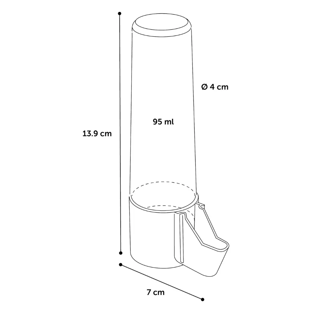 Vatten och foder automat 95 ml Blå