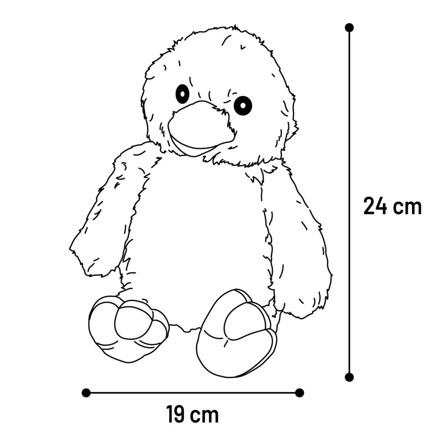 Hundleksak Vit Anka i Plysch 24 cm