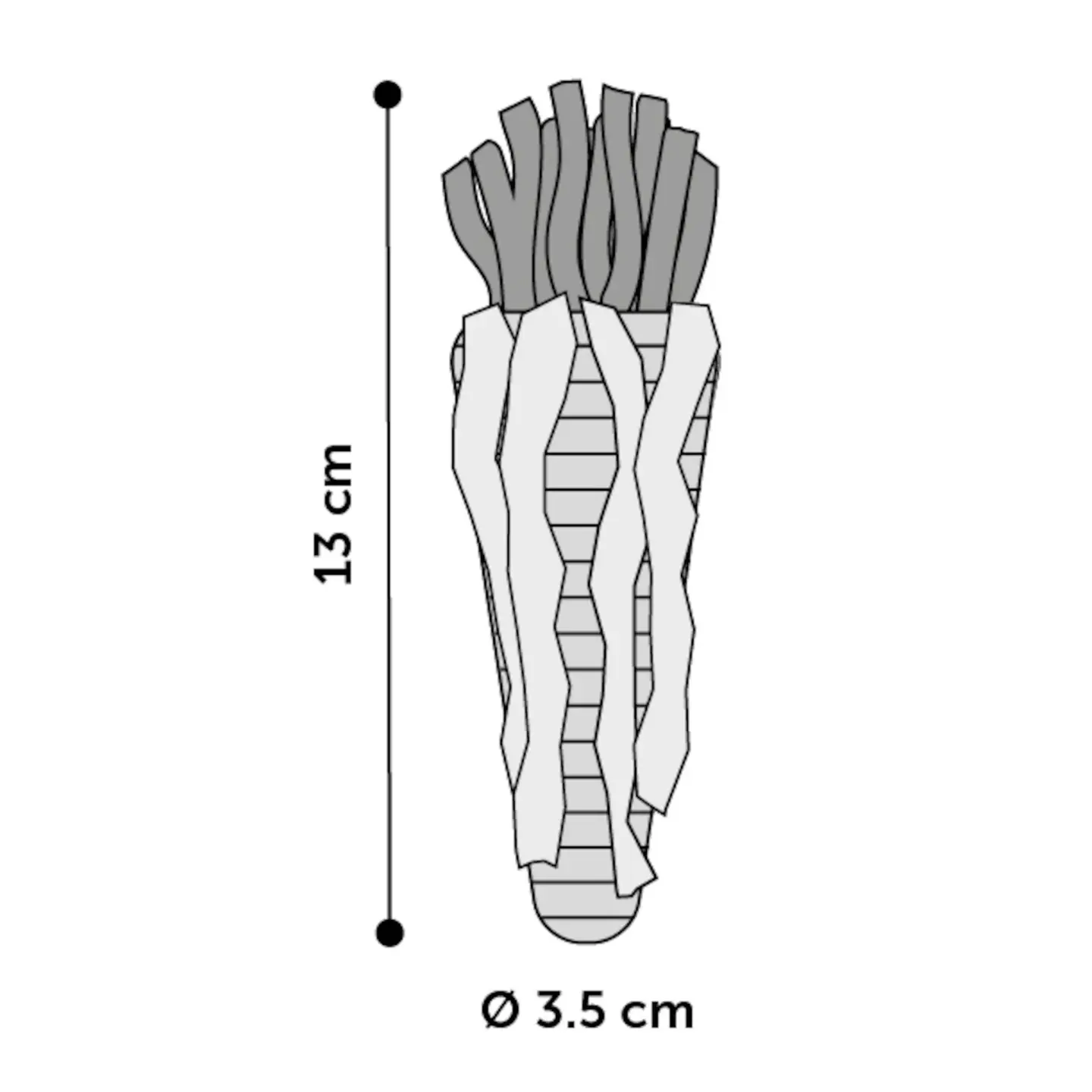 Morötter med majsblad 13 cm 2-pack