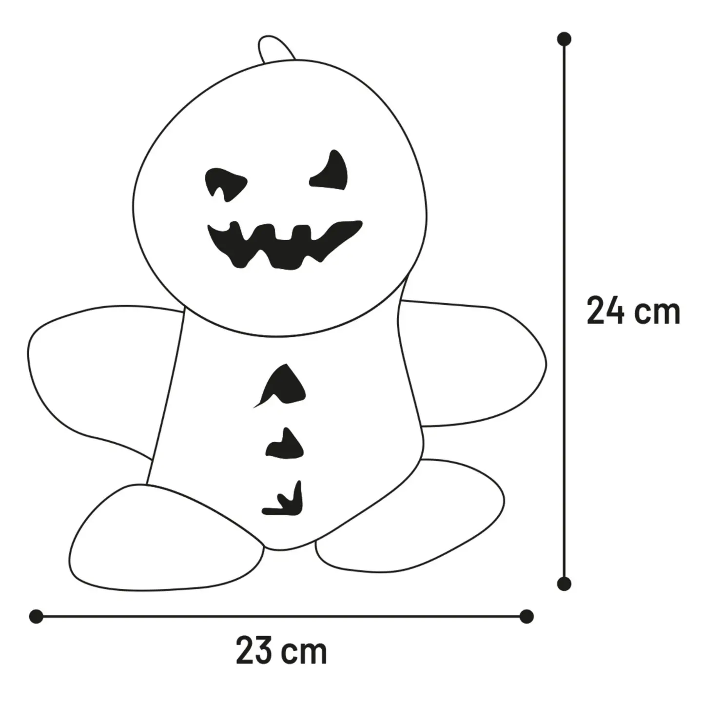 Halloween leksak Little man Absor 24 cm