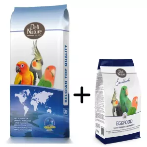 68 - Parakitblandning utan solros 20 kg + parakit och papegoj äggfoder 800g