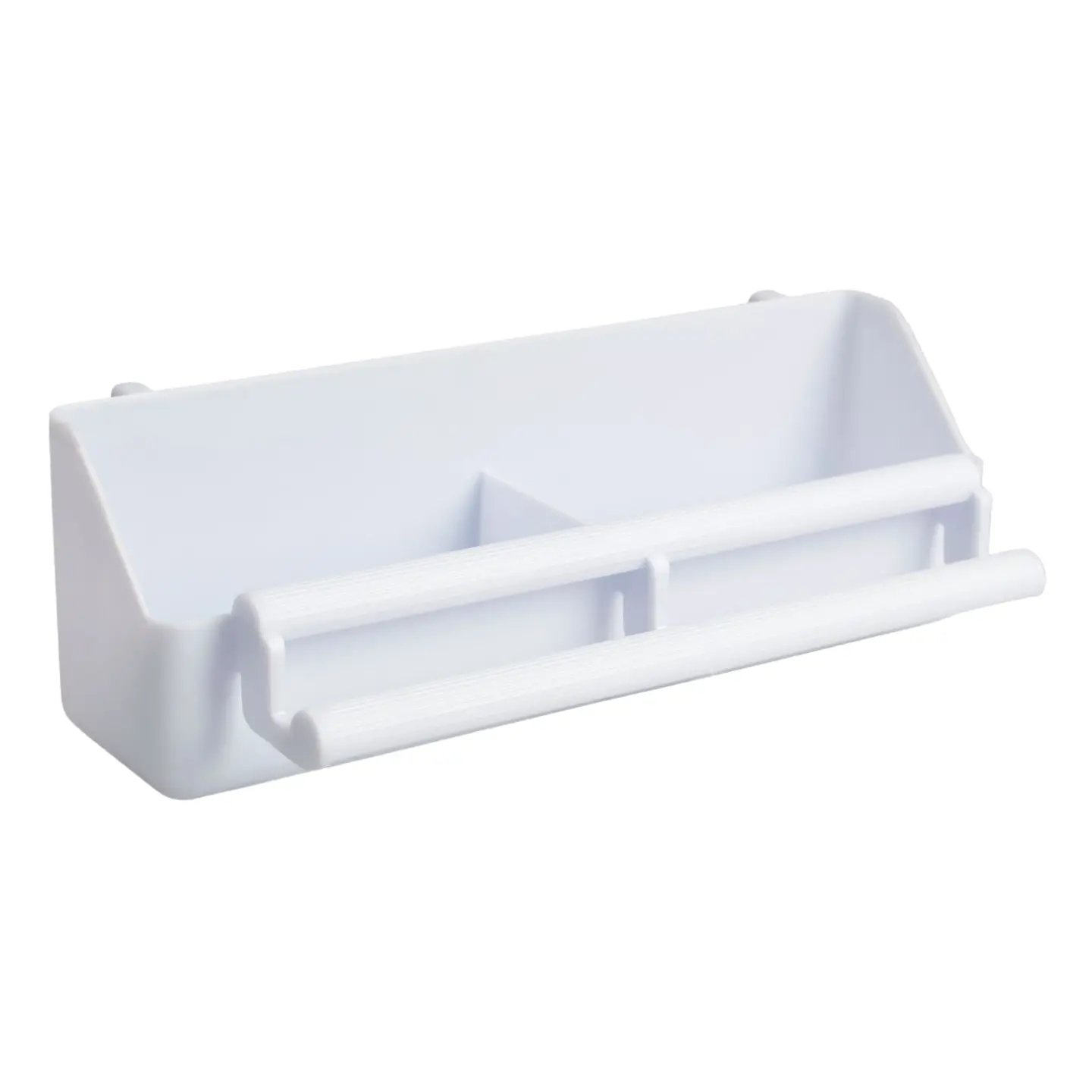 Fodertråg med Sittpinne 21 cm – Vit / Grå