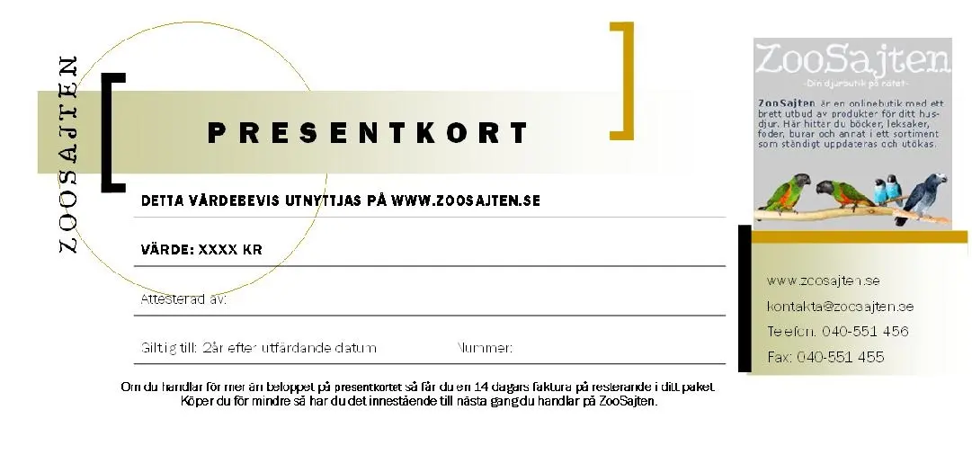 presentkort