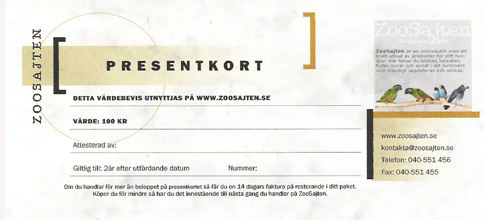 presentkort