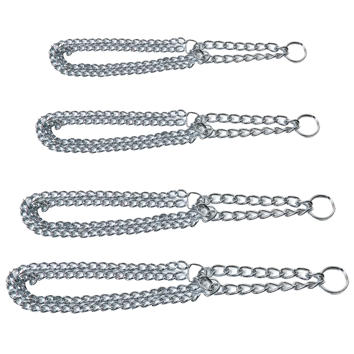 Halvstryp halsband med Dubbla kedjor 2 mm
