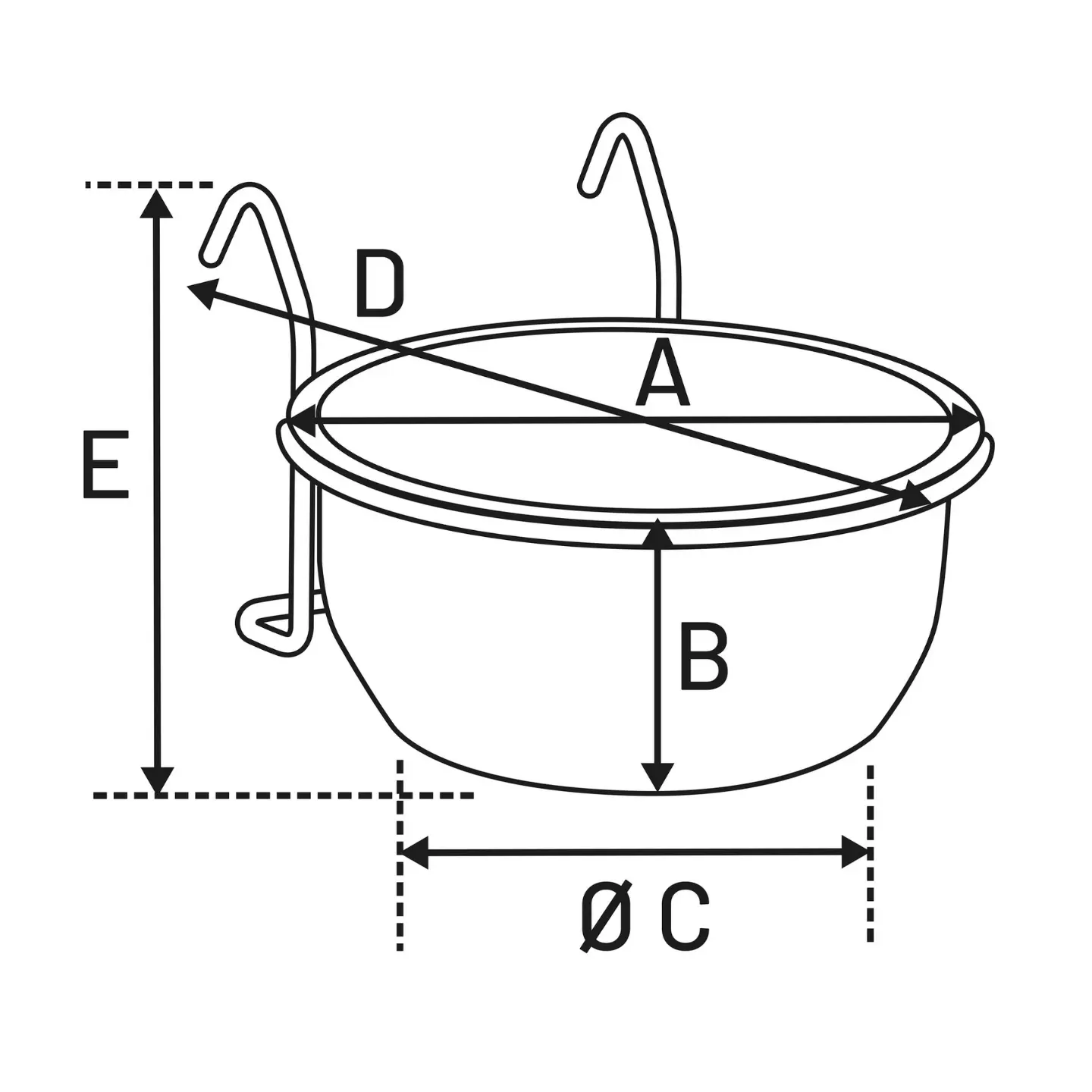 Rostfri Skål 150 ml – med Krok eller Skruvfäste