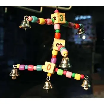 Sexarmad fågelleksak