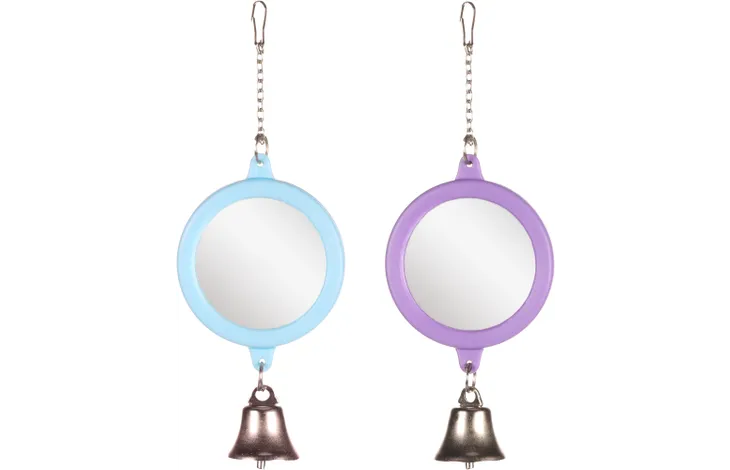 Rund spegel med klocka - Small