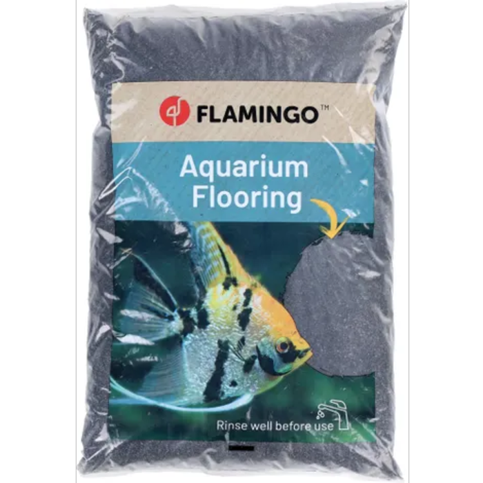 Förpackning med svart akvariegrus till akvarium