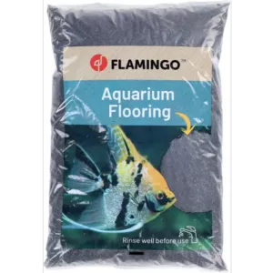 Förpackning med svart akvariegrus till akvarium