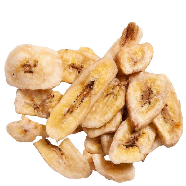 Torkade bananer till papegojor