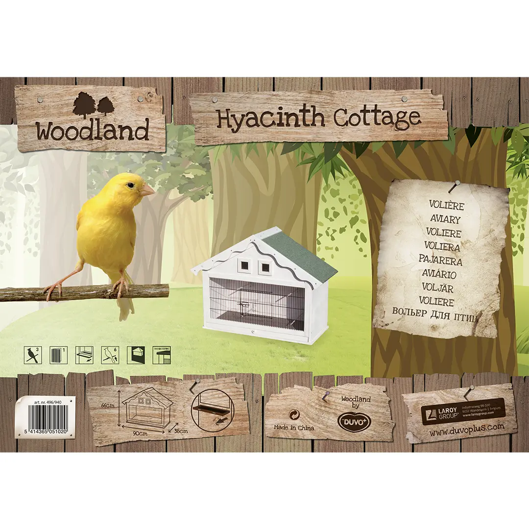 Fågelbur hyacint i trä 90 x 38 x 66 cm