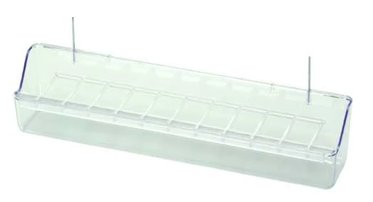 Fodertråg i transparent plast – 30 cm