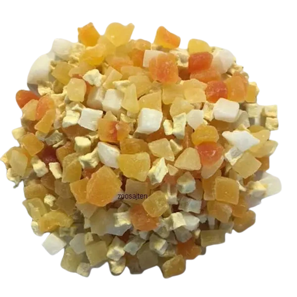 Tutti frutti mix med olika torkade frukter till fåglar och andra djur