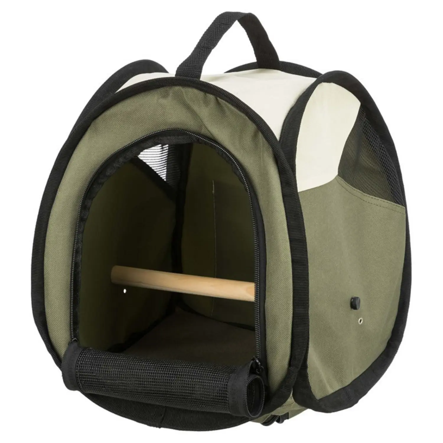 Transportbur i nylon till fågel med Sittpinne 27x27x32 cm