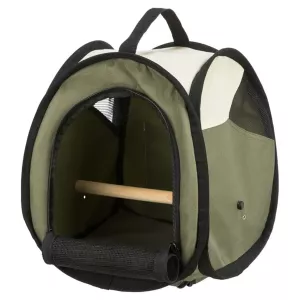 Transportbur i nylon till fågel med Sittpinne 27x27x32 cm