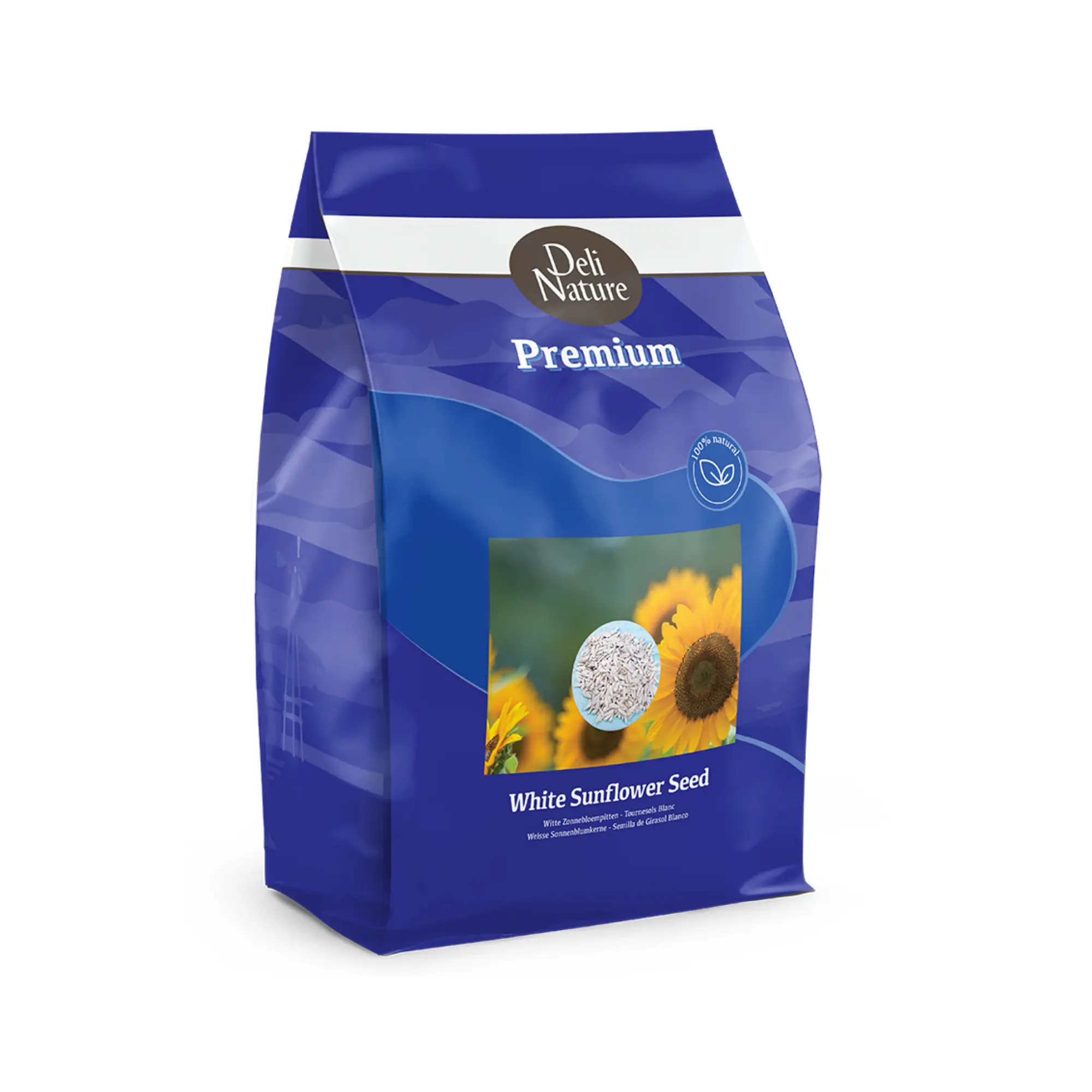 Vita solrosfrö till fåglar